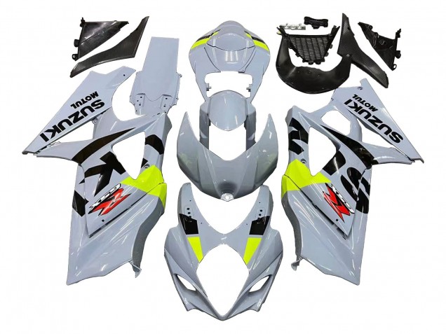 2007-2008 Suzuki GSXR 1000 Motorcycle Fairings - Light Grey Green Black Canada Suppliers