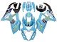 2007-2008 Suzuki GSXR 1000 Motorcycle Fairings - Light Blue Yellow Black Motul Rizla Canada Suppliers