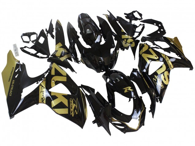 2009-2016 Suzuki GSXR 1000 Motorcycle Fairings - Glossy Black Gold Canada Suppliers