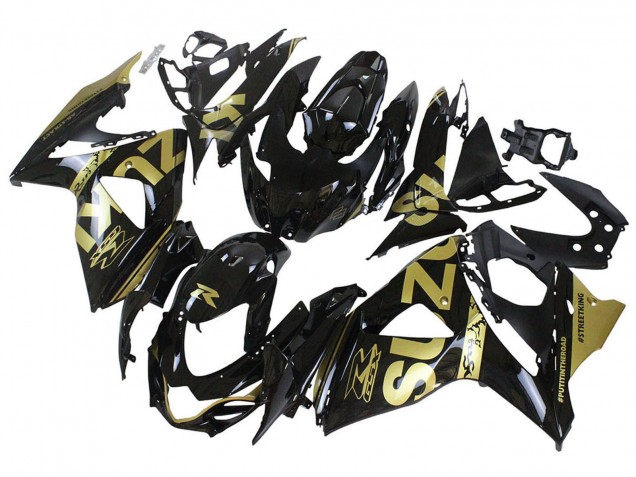 2009-2016 Suzuki GSXR 1000 Motorcycle Fairings - Glossy Black Gold Canada Suppliers