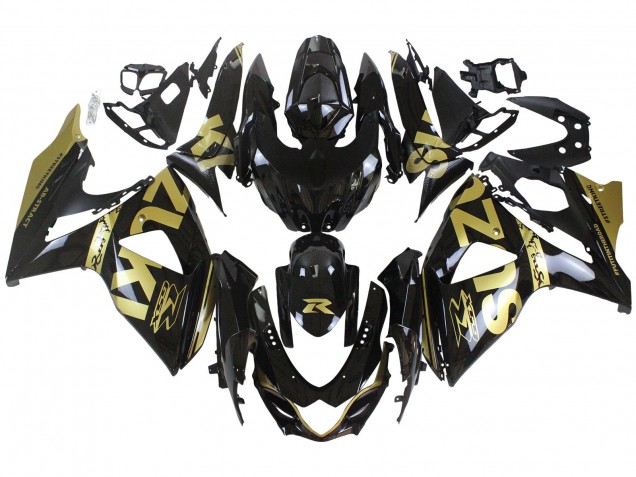 2009-2016 Suzuki GSXR 1000 Motorcycle Fairings - Glossy Black Gold Canada Suppliers