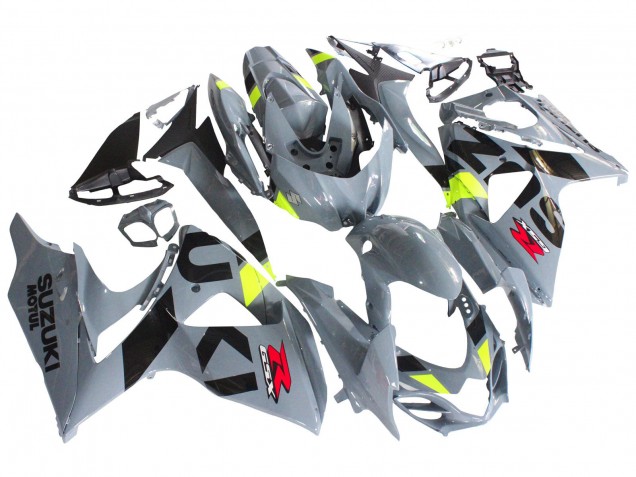 2009-2016 Suzuki GSXR 1000 Motorcycle Fairings - Grey Neon Yellow Black Motul Canada Suppliers