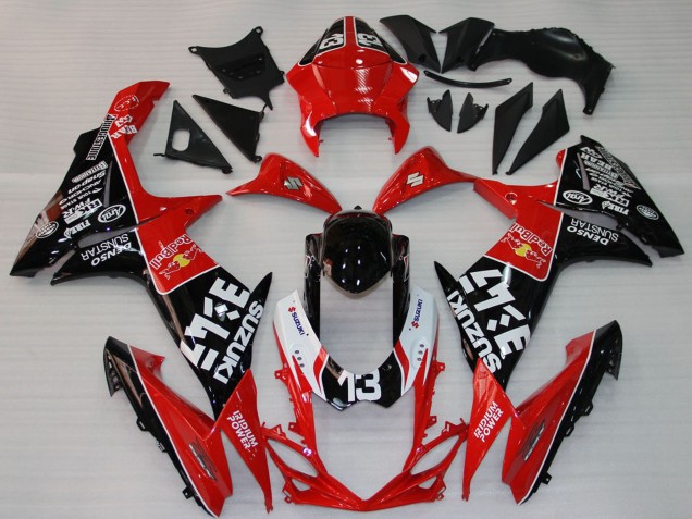 2009-2016 Suzuki GSXR 1000 Motorcycle Fairings - Red Black White 13 Canada Suppliers