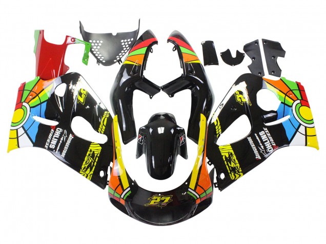 1996-2000 Suzuki GSXR 600 / GSXR 750 Motorcycle Fairings - Black Multicolor 27 Canada Suppliers