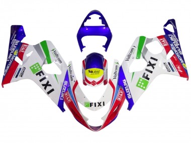 2004-2005 Suzuki GSXR 600 / GSXR 750 Motorcycle Fairings - White Blue Red Yellow Green Fixi Canada Suppliers