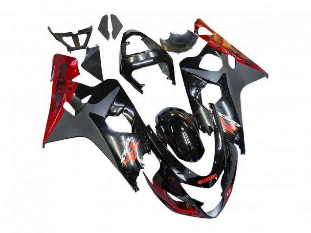 2004-2005 Suzuki GSXR 600 / GSXR 750 Motorcycle Fairings - Black Grey Red Canada Suppliers