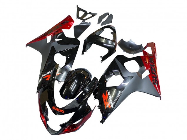 2004-2005 Suzuki GSXR 600 / GSXR 750 Motorcycle Fairings - Black Grey Red Canada Suppliers