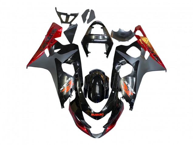 2004-2005 Suzuki GSXR 600 / GSXR 750 Motorcycle Fairings - Black Grey Red Canada Suppliers