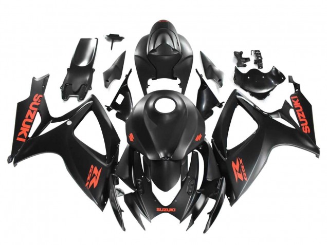 2004-2005 Suzuki GSXR 600 / GSXR 750 Motorcycle Fairings - Matte Black Red Decal Canada Suppliers