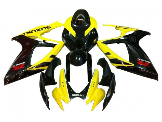 2006-2007 Suzuki GSXR 600 / GSXR 750 Motorcycle Fairings - Yellow Glossy Black Red Canada Suppliers