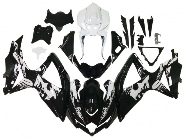 2006-2007 Suzuki GSXR 600 / GSXR 750 Motorcycle Fairings - Glossy Black White Canada Suppliers