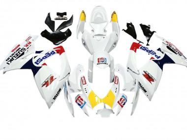 2006-2007 Suzuki GSXR 600 / GSXR 750 Motorcycle Fairings - White Red Yellow Motul Canada Suppliers