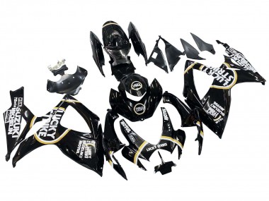 2006-2007 Suzuki GSXR 600 / GSXR 750 Motorcycle Fairings - Glossy Black White Motul Lucky Strike Canada Suppliers