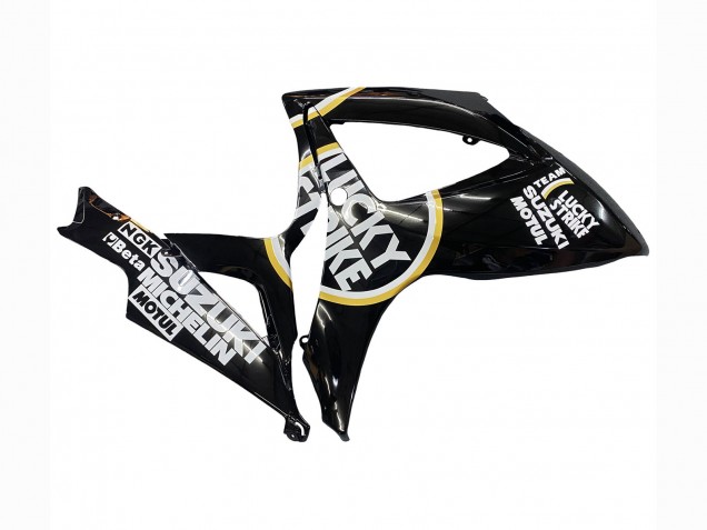 2006-2007 Suzuki GSXR 600 / GSXR 750 Motorcycle Fairings - Glossy Black White Motul Lucky Strike Canada Suppliers
