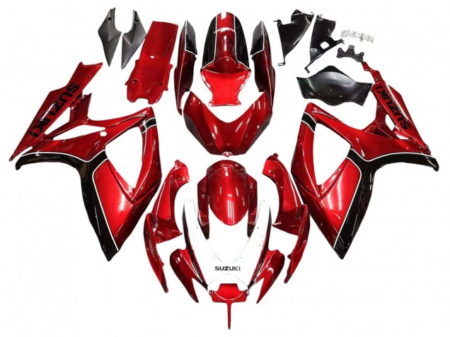 2006-2007 Suzuki GSXR 600 / GSXR 750 Motorcycle Fairings - Red Black Canada Suppliers