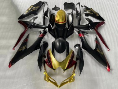 2006-2007 Suzuki GSXR 600 / GSXR 750 Motorcycle Fairings - Gold Matte Black Red Canada Suppliers