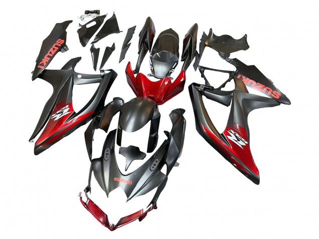 2008-2010 Suzuki GSXR 600 / GSXR 750 Motorcycle Fairings - Matte Black Red Canada Suppliers
