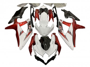 2008-2010 Suzuki GSXR 600 / GSXR 750 Motorcycle Fairings - White Orange Glossy Black Canada Suppliers