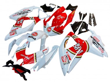 2008-2010 Suzuki GSXR 600 / GSXR 750 Motorcycle Fairings - White Red Motul Lucky Strike Canada Suppliers