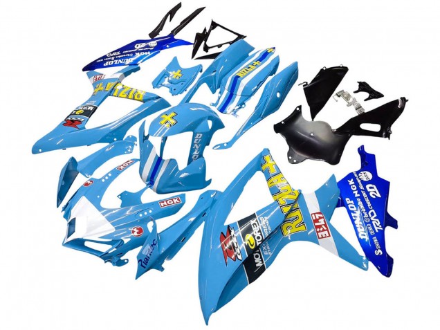 2008-2010 Suzuki GSXR 600 / GSXR 750 Motorcycle Fairings - Blue Yellow Rizla Canada Suppliers