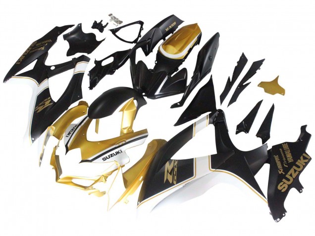 2008-2010 Suzuki GSXR 600 / GSXR 750 Motorcycle Fairings - Matte Black White Gold Canada Suppliers