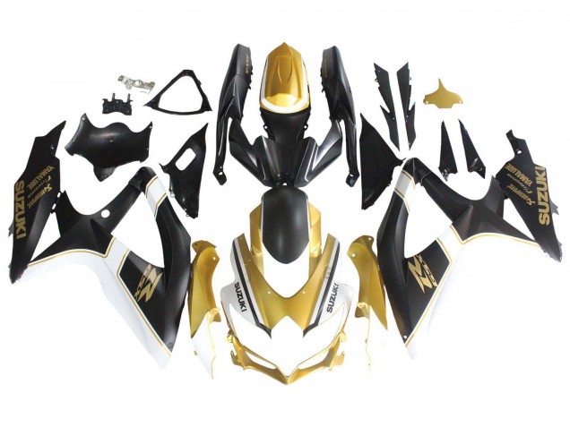 2008-2010 Suzuki GSXR 600 / GSXR 750 Motorcycle Fairings - Matte Black White Gold Canada Suppliers