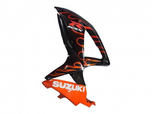 2008-2010 Suzuki GSXR 600 / GSXR 750 Motorcycle Fairings - Glossy Black Orange Flame Canada Suppliers