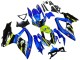 2008-2010 Suzuki GSXR 600 / GSXR 750 Motorcycle Fairings - Blue Fluorescent Green Shark Canada Suppliers
