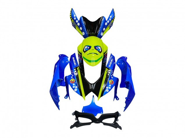 2008-2010 Suzuki GSXR 600 / GSXR 750 Motorcycle Fairings - Blue Fluorescent Green Shark Canada Suppliers