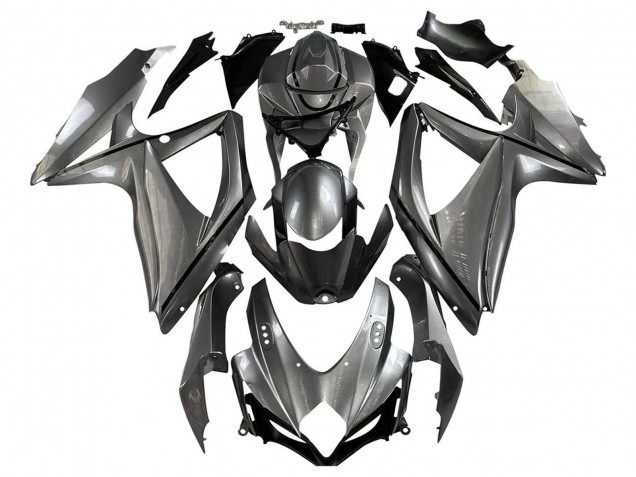 2008-2010 Suzuki GSXR 600 / GSXR 750 Motorcycle Fairings - Matte Grey Black Canada Suppliers