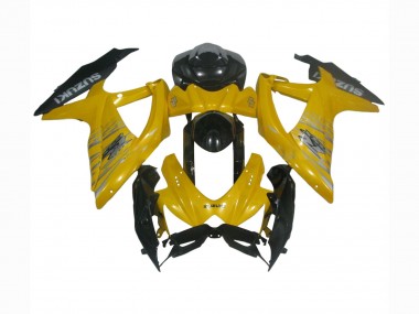 2008-2010 Suzuki GSXR 600 / GSXR 750 Motorcycle Fairings - Yellow Glossy Black Canada Suppliers