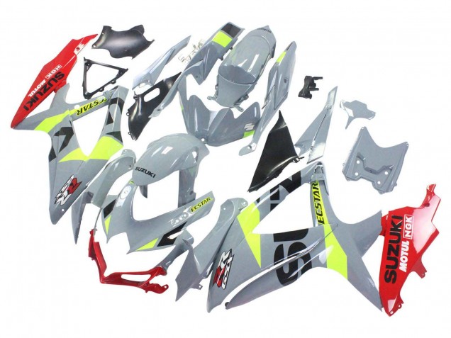 2008-2010 Suzuki GSXR 600 / GSXR 750 Motorcycle Fairings - Grey Yellow Red Canada Suppliers