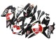 2008-2010 Suzuki GSXR 600 / GSXR 750 Motorcycle Fairings - Glossy Black Red White Motul Lucky Strike Canada Suppliers