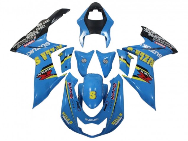 2011-2024 Suzuki GSXR 600 / GSXR 750 Motorcycle Fairings - Blue Yellow Black Rizla Canada Suppliers