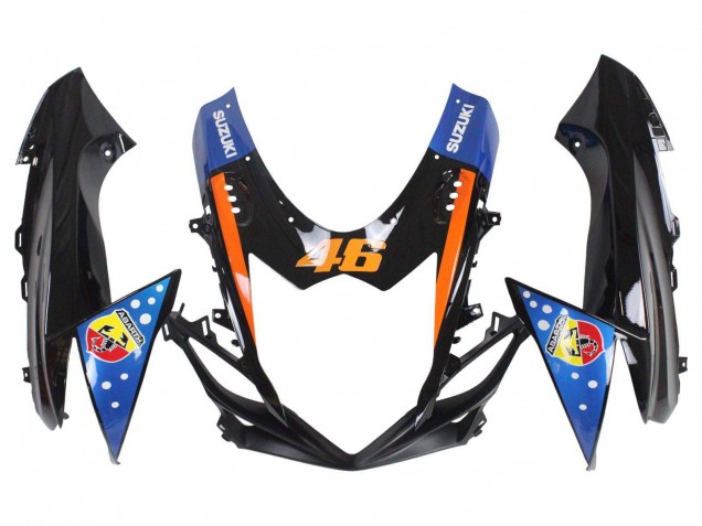 2011-2024 Suzuki GSXR 600 / GSXR 750 Motorcycle Fairings - Light Blue Orange Black White Shark 46 Canada Suppliers