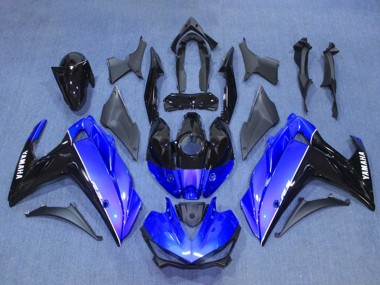 2015-2018 Yamaha YZF R3/R25 Motorcycle Fairing Kits - Blue Glossy Black Canada Suppliers