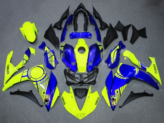 2015-2018 Yamaha YZF R3/R25 Motorcycle Fairings - Neon Yellow Blue Black 46 Canada Suppliers