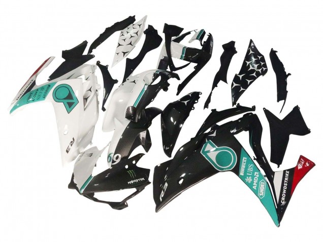 2015-2018 Yamaha YZF R3/R25 Motorcycle Fairings - White Green Glossy Black Canada Suppliers