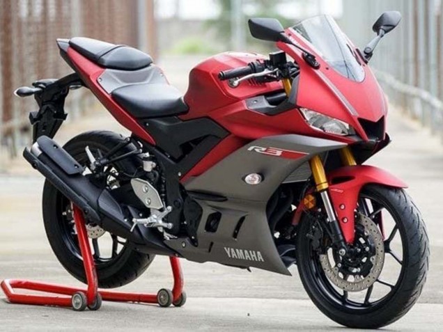 2019-2021 Yamaha YZF R3/R25 Motorcycle Fairings - Red Grey Canada Suppliers