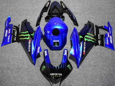 2019-2021 Yamaha YZF R3/R25 Motorcycle Fairings - Blue Black Green ENEOS Yamalube Monster Canada Suppliers
