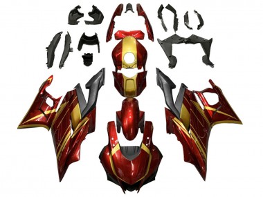 2019-2021 Yamaha YZF R3/R25 Motorcycle Fairings - Red Gold Matte Black Canada Suppliers