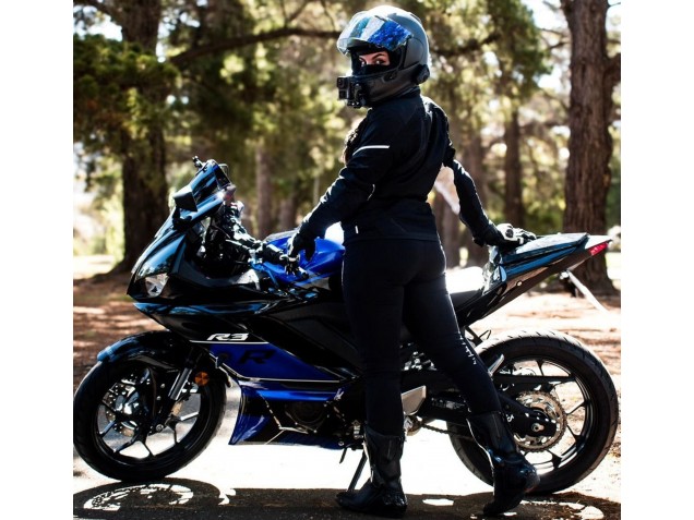 2022-2024 Yamaha YZF R3/R25 Motorcycle Fairings - Blue Glossy Black Canada Suppliers