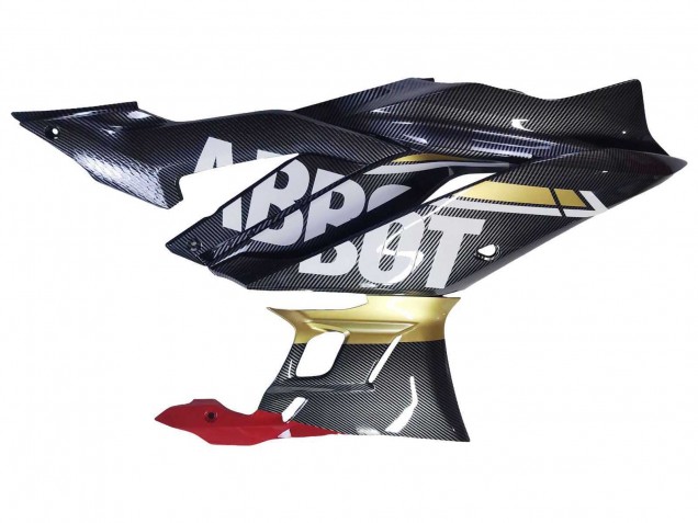 2022-2024 Yamaha YZF R3/R25 Motorcycle Fairings - Black Carbon Fiber Style Gold Red ABBOT Canada Suppliers
