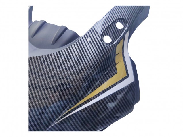 2022-2024 Yamaha YZF R3/R25 Motorcycle Fairings - Black Carbon Fiber Style Gold Red ABBOT Canada Suppliers