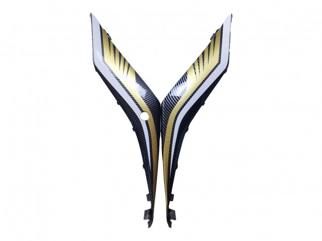 2022-2024 Yamaha YZF R3/R25 Motorcycle Fairings - Black Carbon Fiber Style Gold Red ABBOT Canada Suppliers