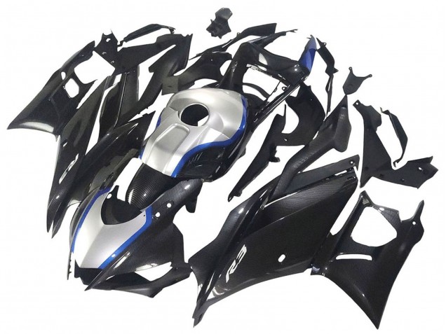 2022-2024 Yamaha YZF R3/R25 Motorcycle Fairings - Black Carbon Fiber Style Silver Blue Canada Suppliers