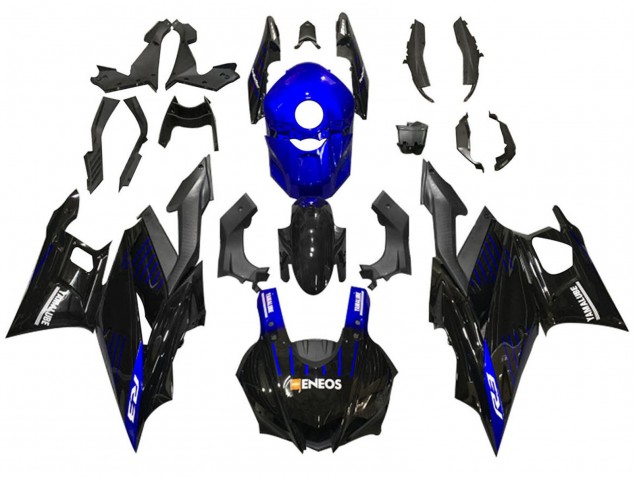 2022-2024 Yamaha YZF R3/R25 Motorcycle Fairings - Blue Black ENEOS Yamalube Canada Suppliers