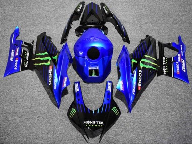 2022-2024 Yamaha YZF R3/R25 Motorcycle Fairings - Blue Green Black Monster ENEOS Yamalube Canada Suppliers