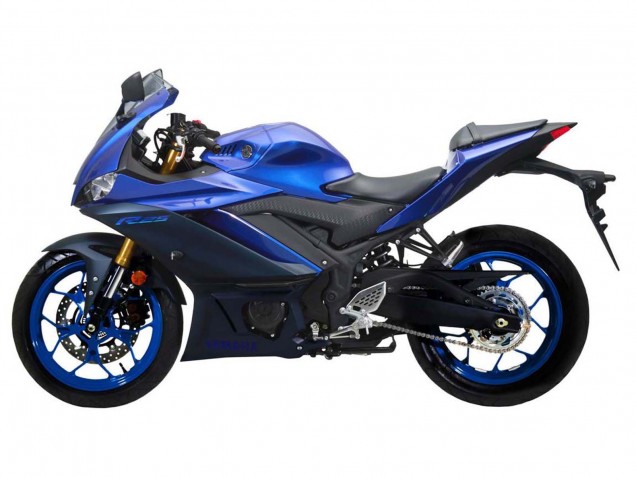 2022-2024 Yamaha YZF R3/R25 Motorcycle Fairing - Blue Matte Black Canada Suppliers
