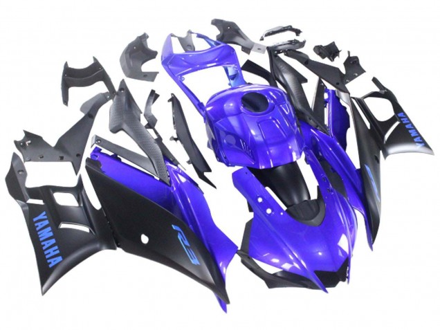 2022-2024 Yamaha YZF R3/R25 Motorcycle Fairing - Blue Matte Black Canada Suppliers